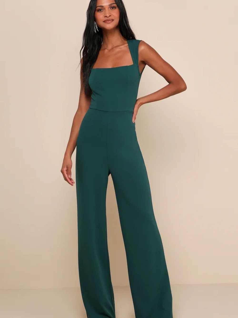 Lulus Enticing Endeavors Emerald Green Jumpsuit